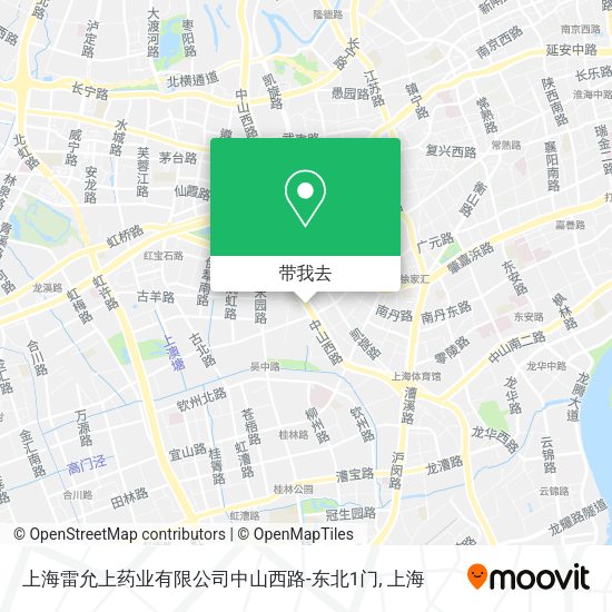上海雷允上药业有限公司中山西路-东北1门地图