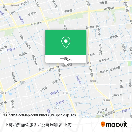 上海柏辉丽舍服务式公寓周浦店地图