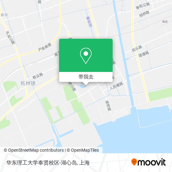 华东理工大学奉贤校区-湖心岛地图