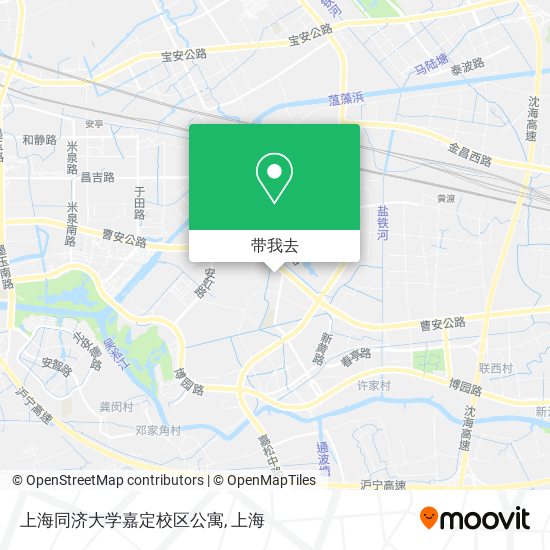上海同济大学嘉定校区公寓地图