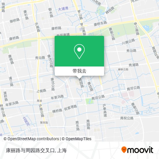 康丽路与周园路交叉口地图