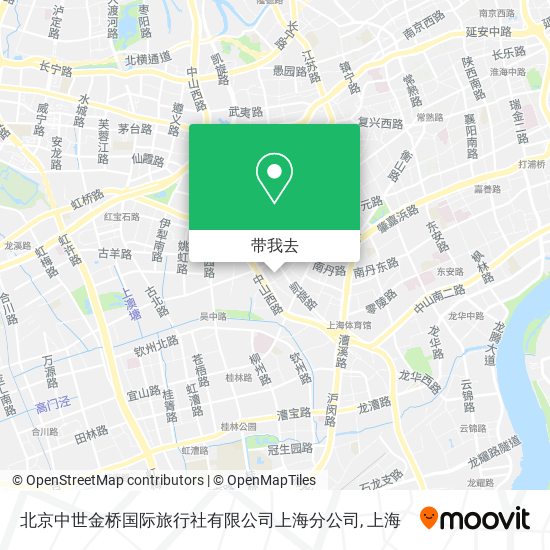 北京中世金桥国际旅行社有限公司上海分公司地图