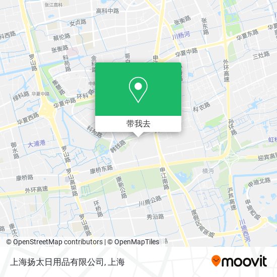 上海扬太日用品有限公司地图