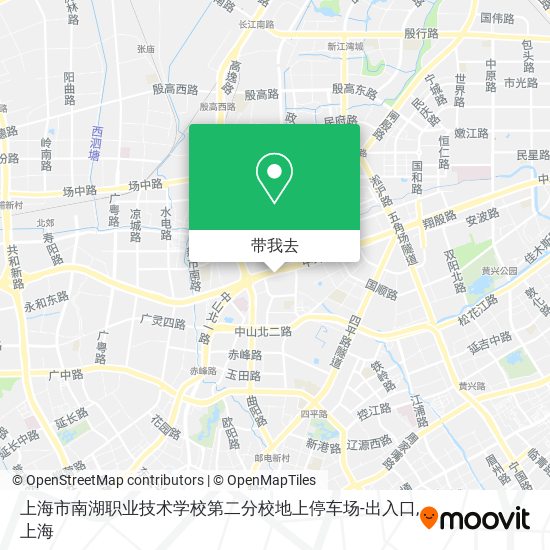上海市南湖职业技术学校第二分校地上停车场-出入口地图