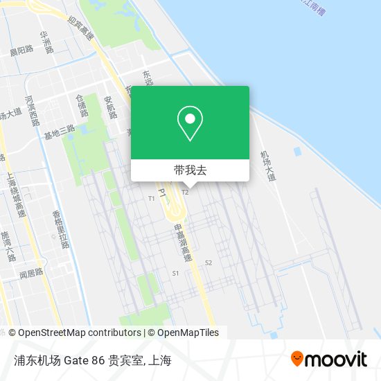 浦东机场 Gate 86 贵宾室地图