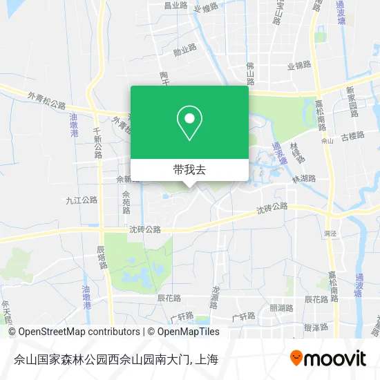 佘山国家森林公园西佘山园南大门地图