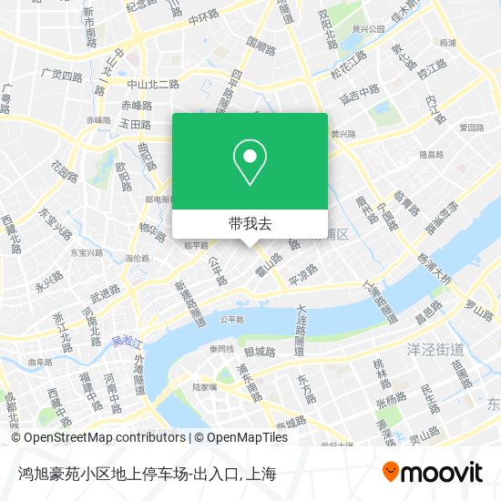 鸿旭豪苑小区地上停车场-出入口地图