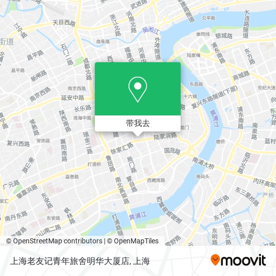 上海老友记青年旅舍明华大厦店地图