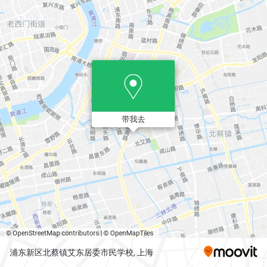 浦东新区北蔡镇艾东居委市民学校地图