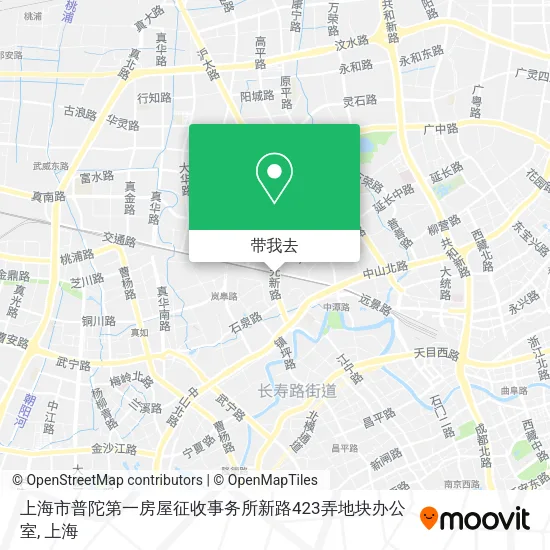 上海市普陀第一房屋征收事务所新路423弄地块办公室地图
