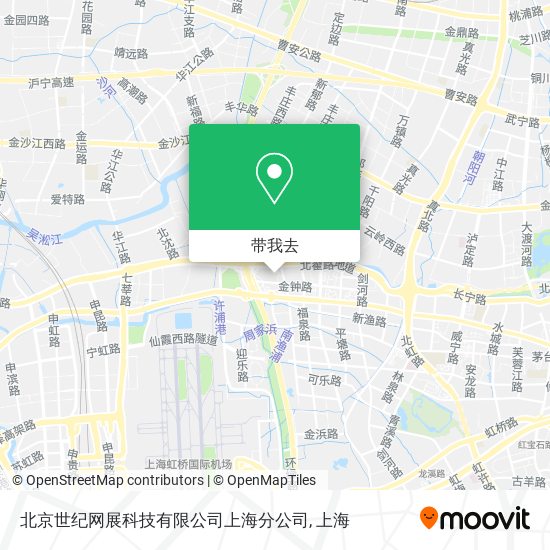 北京世纪网展科技有限公司上海分公司地图