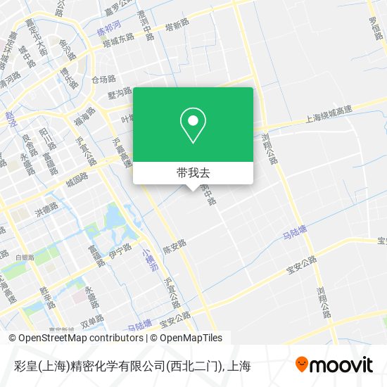 彩皇(上海)精密化学有限公司(西北二门)地图