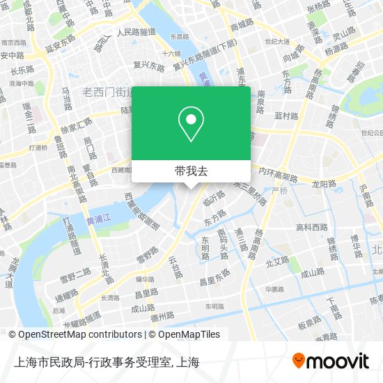 上海市民政局-行政事务受理室地图