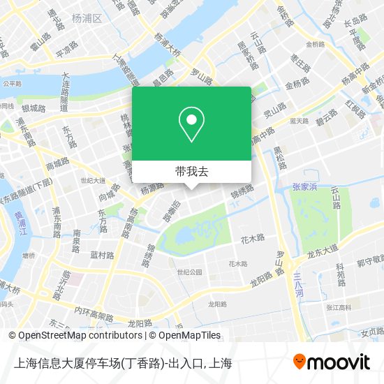 上海信息大厦停车场(丁香路)-出入口地图