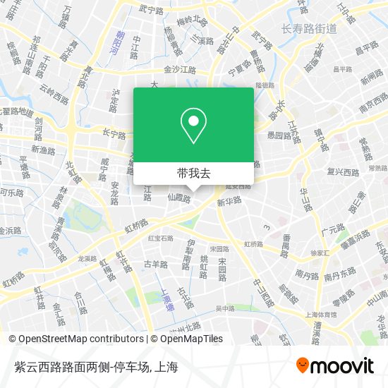 紫云西路路面两侧-停车场地图