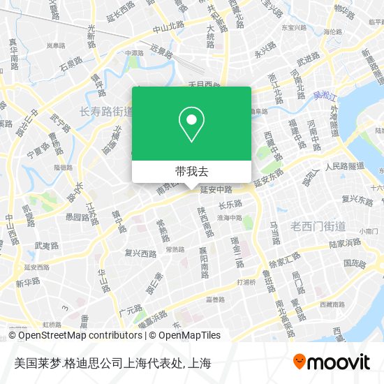 美国莱梦.格迪思公司上海代表处地图