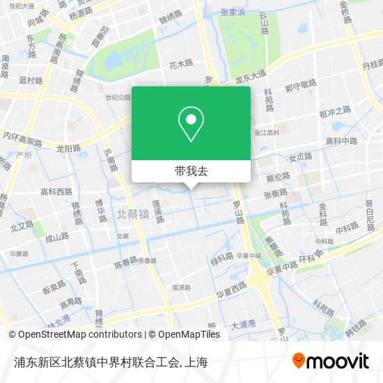浦东新区北蔡镇中界村联合工会地图
