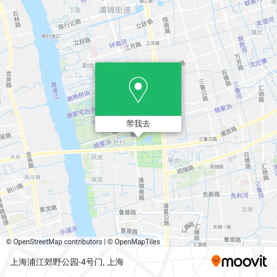 上海浦江郊野公园-4号门地图