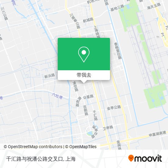 千汇路与祝潘公路交叉口地图