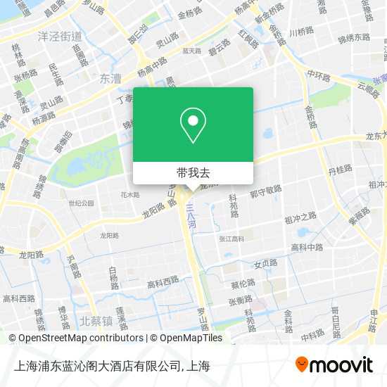 上海浦东蓝沁阁大酒店有限公司地图