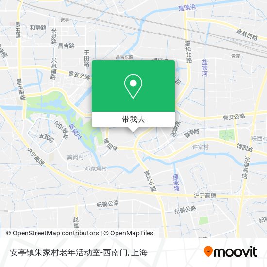 安亭镇朱家村老年活动室-西南门地图