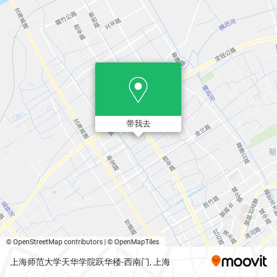 上海师范大学天华学院跃华楼-西南门地图