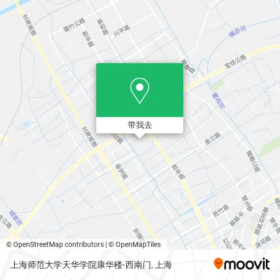上海师范大学天华学院康华楼-西南门地图