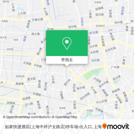 如家快捷酒店(上海中环沪太路店)停车场-出入口地图