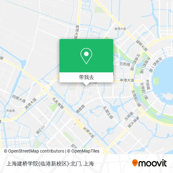 上海建桥学院(临港新校区)-北门地图