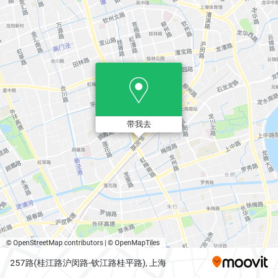257路(桂江路沪闵路-钦江路桂平路)地图