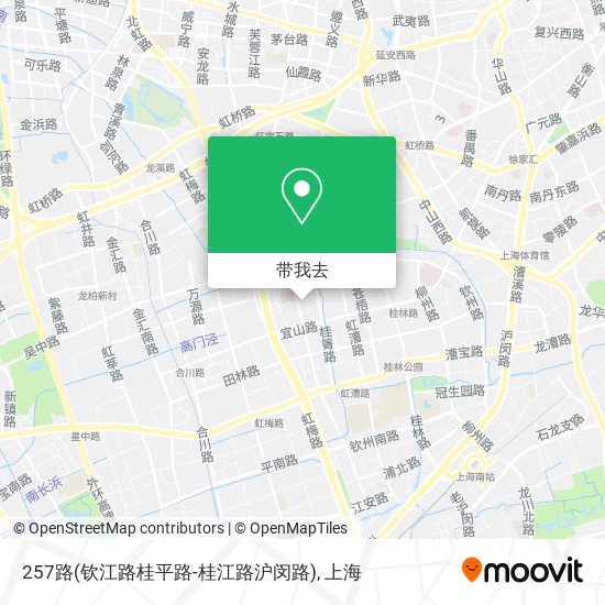 257路(钦江路桂平路-桂江路沪闵路)地图