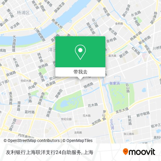 友利银行上海联洋支行24自助服务地图