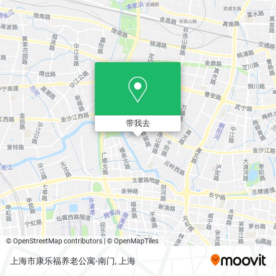 上海市康乐福养老公寓-南门地图