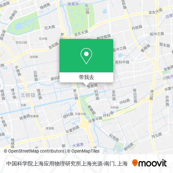 中国科学院上海应用物理研究所上海光源-南门地图
