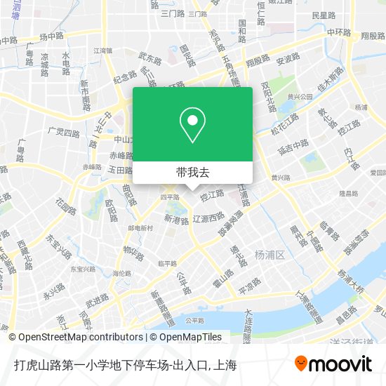 打虎山路第一小学地下停车场-出入口地图