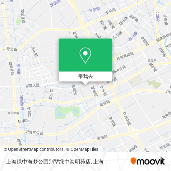上海绿中海梦公园别墅绿中海明苑店地图