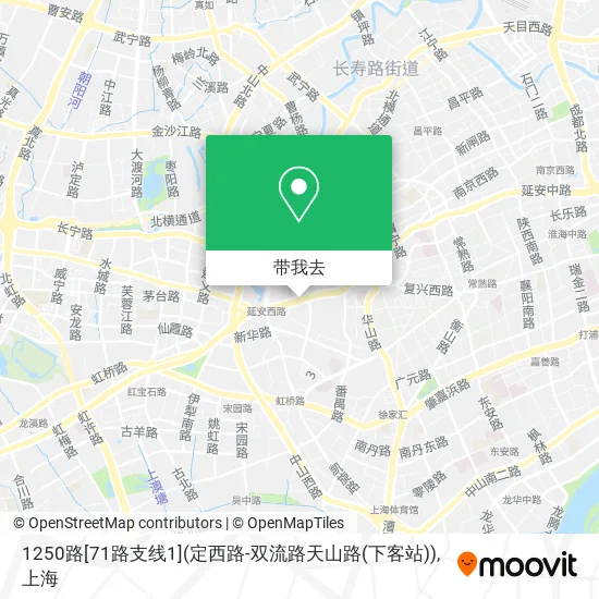 1250路[71路支线1](定西路-双流路天山路(下客站))地图