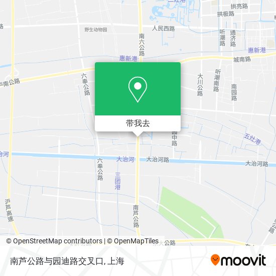 南芦公路与园迪路交叉口地图