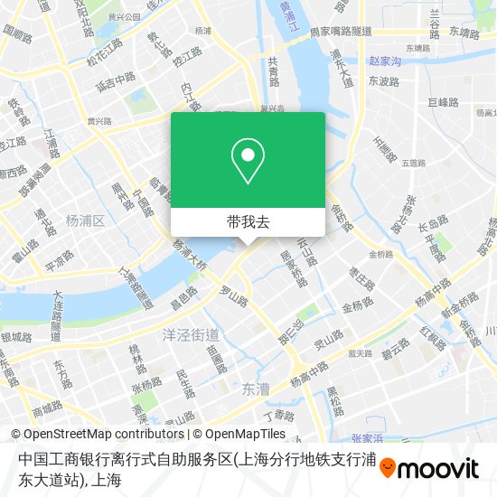 中国工商银行离行式自助服务区(上海分行地铁支行浦东大道站)地图