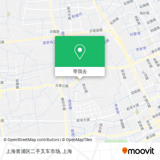 上海青浦区二手叉车市场地图