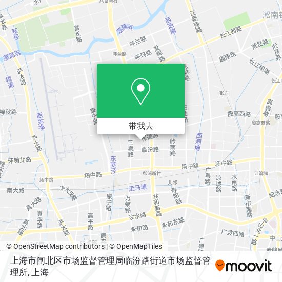 上海市闸北区市场监督管理局临汾路街道市场监督管理所地图