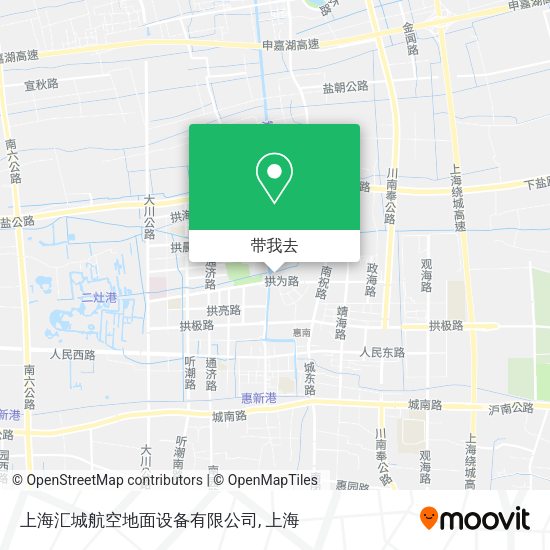 上海汇城航空地面设备有限公司地图