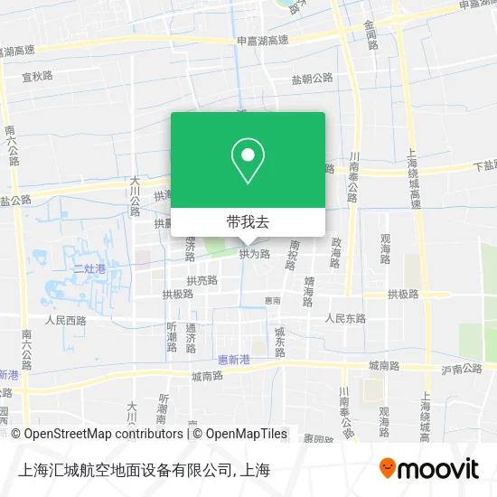 上海汇城航空地面设备有限公司地图