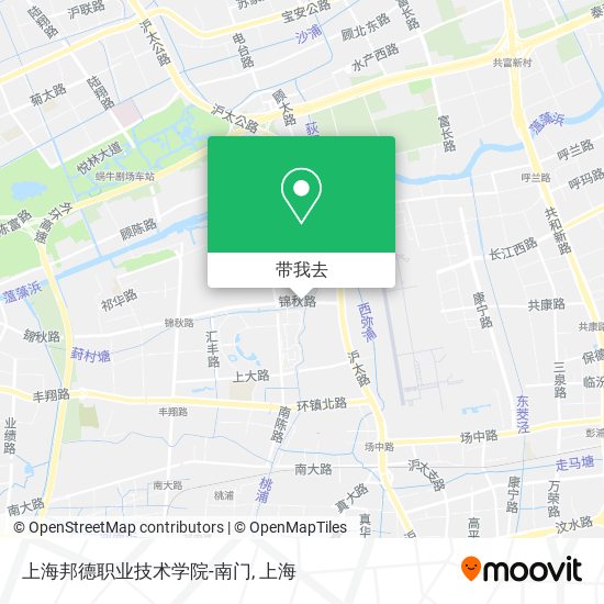 上海邦德职业技术学院-南门地图