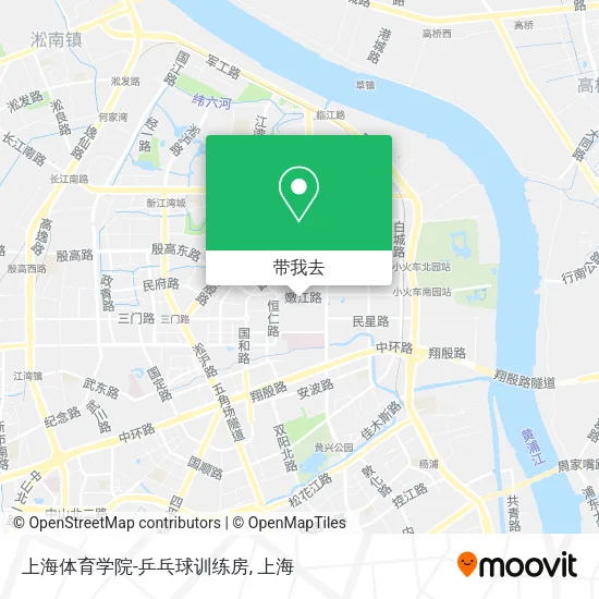 上海体育学院-乒乓球训练房地图