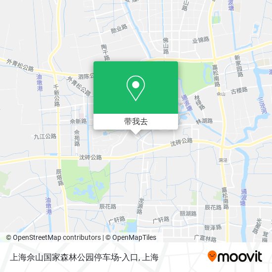 上海佘山国家森林公园停车场-入口地图