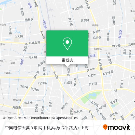 中国电信天翼互联网手机卖场(高平路店)地图