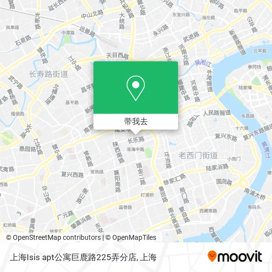 上海Isis apt公寓巨鹿路225弄分店地图
