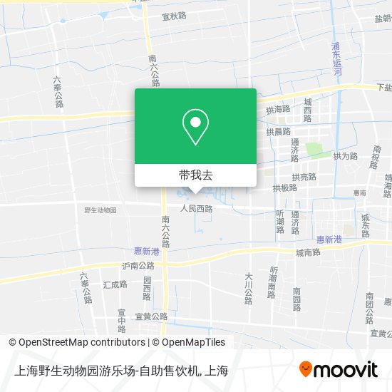 上海野生动物园游乐场-自助售饮机地图