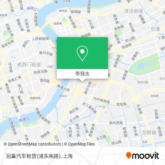 冠赢汽车租赁(浦东南路)地图